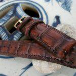 Hand Antiqued Alligator Finish for Your Custom Straps