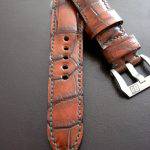 Hand Antiqued Alligator Finish for Your Custom Straps