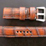 Hand Antiqued Alligator Finish for Your Custom Straps