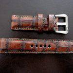 Hand Antiqued Alligator Finish for Your Custom Straps