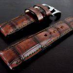 Hand Antiqued Alligator Finish for Your Custom Straps