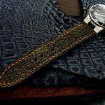Grey-Moss Nubuck Sharkskin on Oris Small Seconds Diver