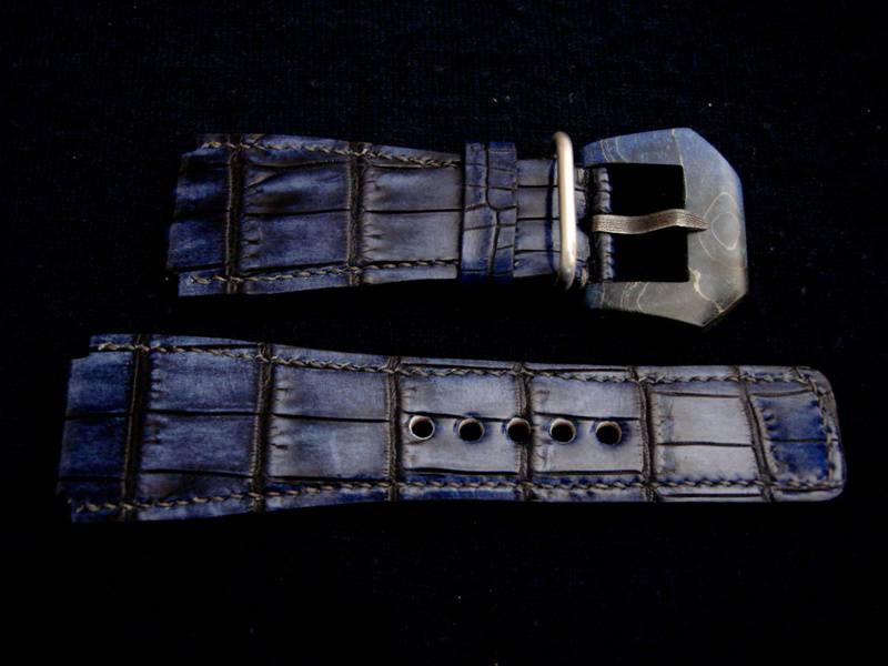 Straps Made from Acid Blue Alligator