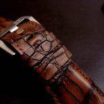 Straps made from Antique Chestnut Alligator
