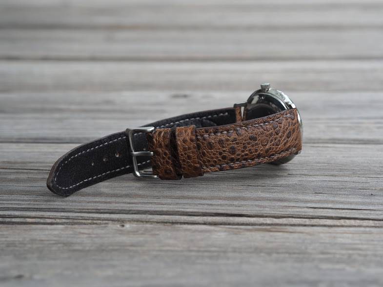 Watch Strap made from Cane Toad for Junghans Max Bill watch