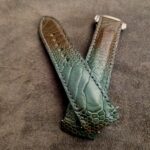 Straps Made From Martinique Bleu Ostrich Leg