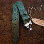 Straps Made From Martinique Bleu Ostrich Leg