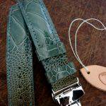 Straps Made From Martinique Bleu Ostrich Leg