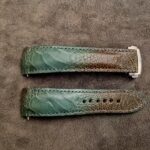 Straps Made From Martinique Bleu Ostrich Leg