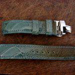 Straps Made From Martinique Bleu Ostrich Leg