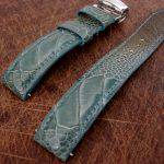Straps Made From Martinique Bleu Ostrich Leg