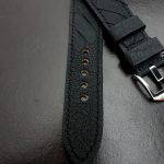 Straps Made From SuperMatte Carbon Black Ostrich Leg Skin