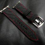 Straps Made From SuperMatte Carbon Black Ostrich Leg Skin