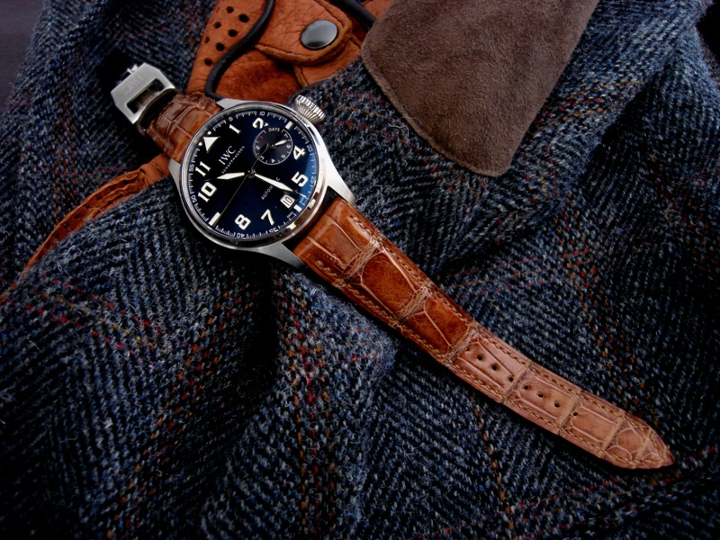 Straps made from Vintage Cognac Alligator
