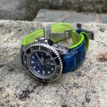 Custom dyed Alligator Hand Antique Finish Blue fade to black for Rolex Deep Sea D-Blue with our Fully Integrated Fit
