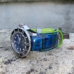Custom dyed Alligator Hand Antique Finish Blue fade to black for Rolex Deep Sea D-Blue with our Fully Integrated Fit