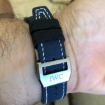 Deep-Atlantic-Blue-Ostrich-Leg-skin-watch-strap-with-rivets-for-IWC-Big-Pilot-9