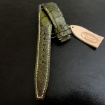 'Monster-Green'-Ostrich-Leg-Skin-Watch-Strap-for-IWC-Big-Pilot-with-Integrated-Fit-1