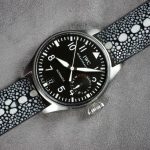 Black-Row-Stone-Stingray-watch-strap-for-IWC-Big-Pilot-1