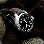 Jurassic Chocolate African Goat leather watch strap for IWC Big Pilot with Integrated fit