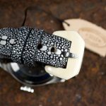 Black Row Stone Stingray watch strap for IWC Big Pilot