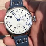 Deep-Atlantic-Blue-Ostrich-Leg-skin-watch-strap-with-rivets-for-IWC-Big-Pilot-6