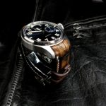Hand Antiqued Alligator watch strap for IWC Big Pilot with Integrated Fit