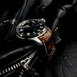 Hand Antiqued Alligator watch strap for IWC Big Pilot with Integrated Fit