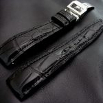 'Million Dollar Black' Alligator Watch Strap for IWC Big Pilot with Integrated Fit