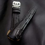 'Million Dollar Black' Alligator Watch Strap for IWC Big Pilot with Integrated Fit