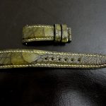 'Monster Green' Ostrich Leg Skin Watch Strap for IWC Big Pilot with Integrated Fit