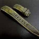 'Monster Green' Ostrich Leg Skin Watch Strap for IWC Big Pilot with Integrated Fit