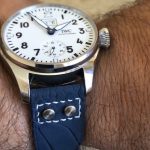 Deep-Atlantic-Blue-Ostrich-Leg-skin-watch-strap-with-rivets-for-IWC-Big-Pilot-3