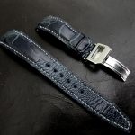 Monaco-Blue-Ostrich-Leg-skin-watch-strap-for-IWC-Big-Pilot-with-Integrated-Fit-5