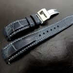 Monaco-Blue-Ostrich-Leg-skin-watch-strap-for-IWC-Big-Pilot-with-Integrated-Fit-4