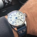 Deep-Atlantic-Blue-Ostrich-Leg-skin-watch-strap-with-rivets-for-IWC-Big-Pilot-1