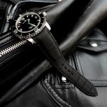Custom-SuperMatte-Black-Alligator-Watch-Strap-with-integrated-fit-for-Blancpain-Fifty-Fathoms