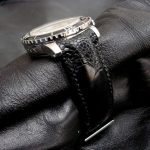 Custom-Satin-Black-Ostrich-Leg-Watch-Strap-with-Integrated-Fit-for-Blancpain-Fifty-Fathoms