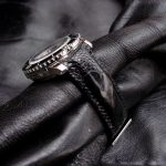 Custom-Satin-Black-Ostrich-Leg-Watch-Strap-with-Integrated-Fit-for-Blancpain-Fifty-Fathoms