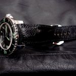 Custom-Satin-Black-Ostrich-Leg-Watch-Strap-with-Integrated-Fit-for-Blancpain-Fifty-Fathoms