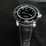 Custom-Etain-Grist-Pewter-Grey-Alligator-Watch-Strap-for-Blancpain-Fifty-Fathoms-with-integrated-fit