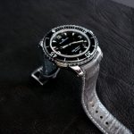 Custom-Etain-Grist-Pewter-Grey-Alligator-Watch-Strap-for-Blancpain-Fifty-Fathoms-with-integrated-fit