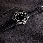 Custom-SuperMatte-Carbon-Black-Teju-Lizard-Rally-Watch-Strap-for-Blancpain-Fifty-Fathoms