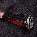 Custom-SuperMatte-Carbon-Black-Teju-Lizard-Rally-Watch-Strap-for-Blancpain-Fifty-Fathoms