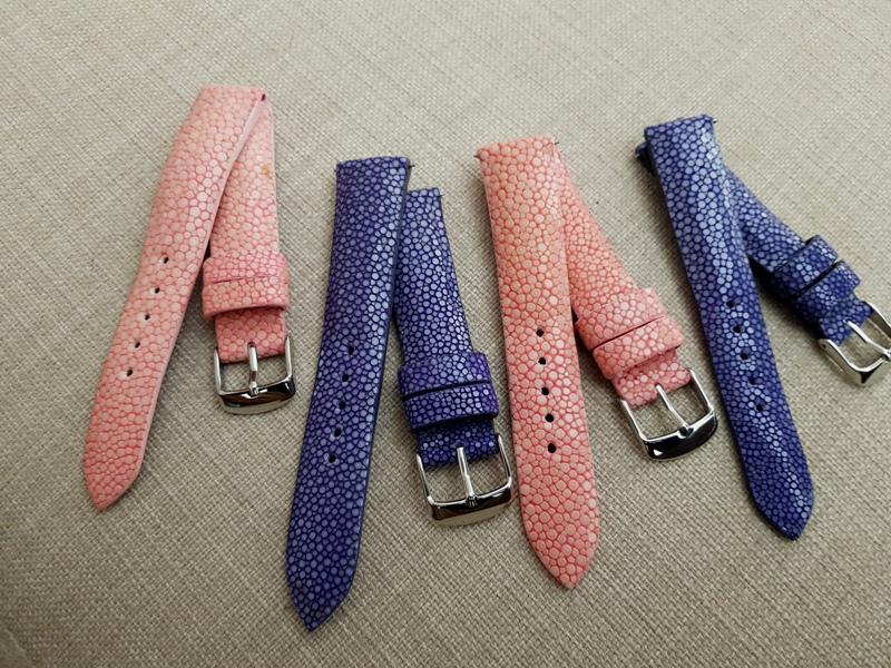 Pink and Purple Stingray handmade Watch straps For Sale - Dangerous9straps