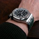Custom Watch Strap for Audemars Piguet Diver made from 'Cypress' colored Ostrich Leg Skin