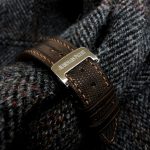 Custom watch strap for Audemars Piguet 15400 made from Tobacco Brown Teju Lizard