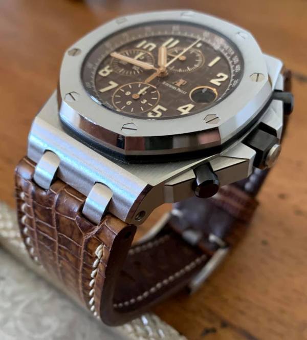 Custom Watch Strap for Audemars Piguet Safari - Vintage Dakar Teju Lizard