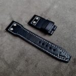 Waxy Black Calfskin Pilot strap