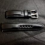 Waxy Black Calfskin for Rolex Deepsea